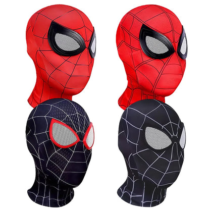 Máscaras roja y negra hombre mujer