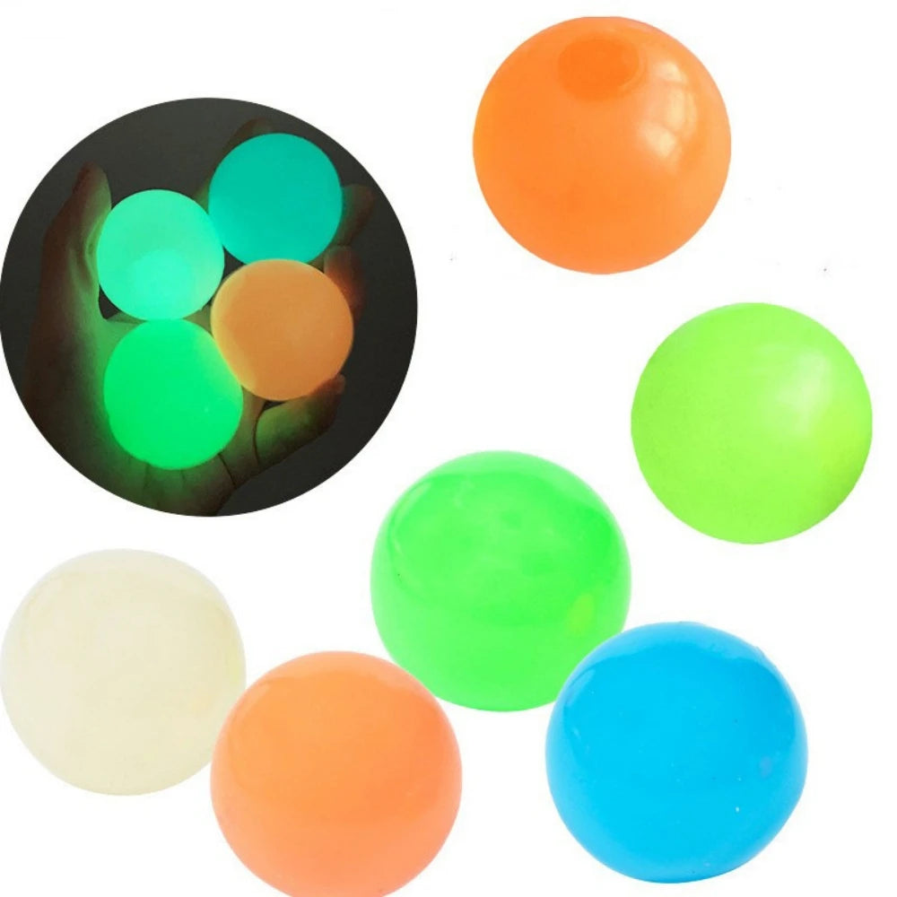 Bolas slime luminosas pegajosas