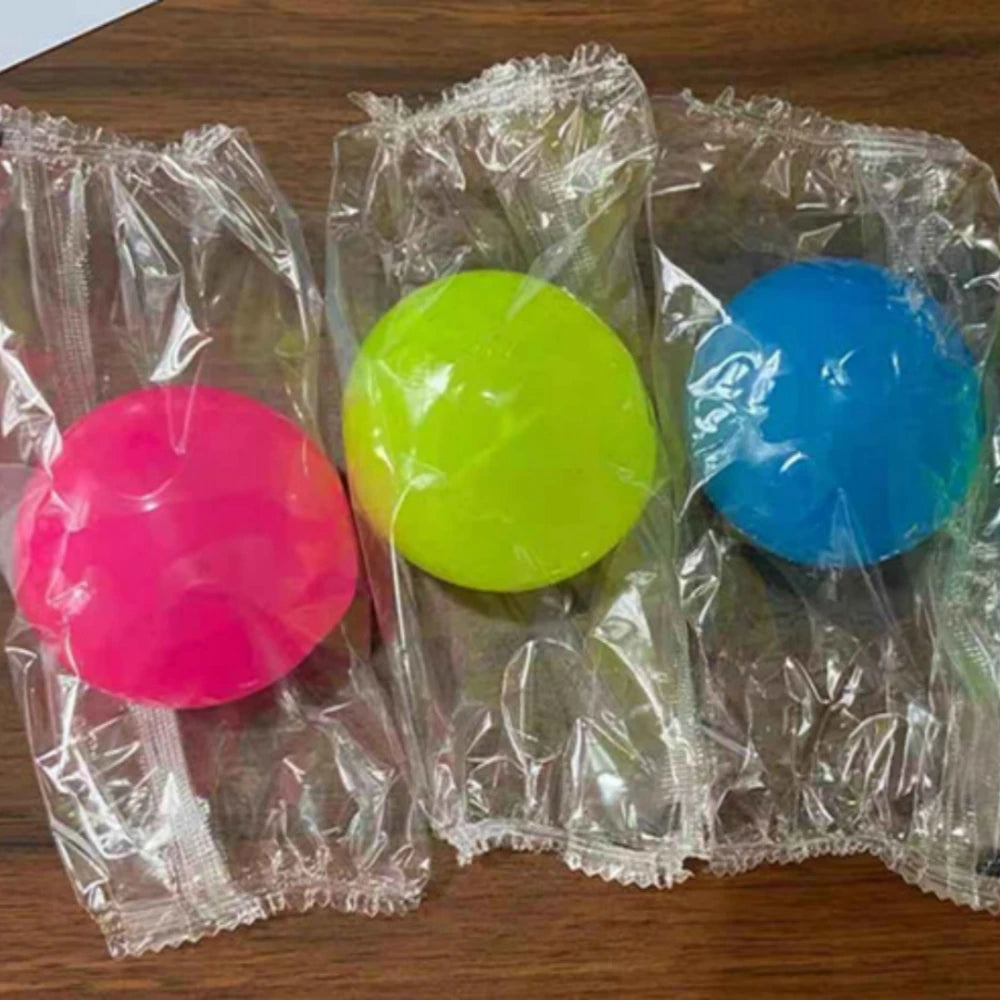Bolas slime luminosas pegajosas